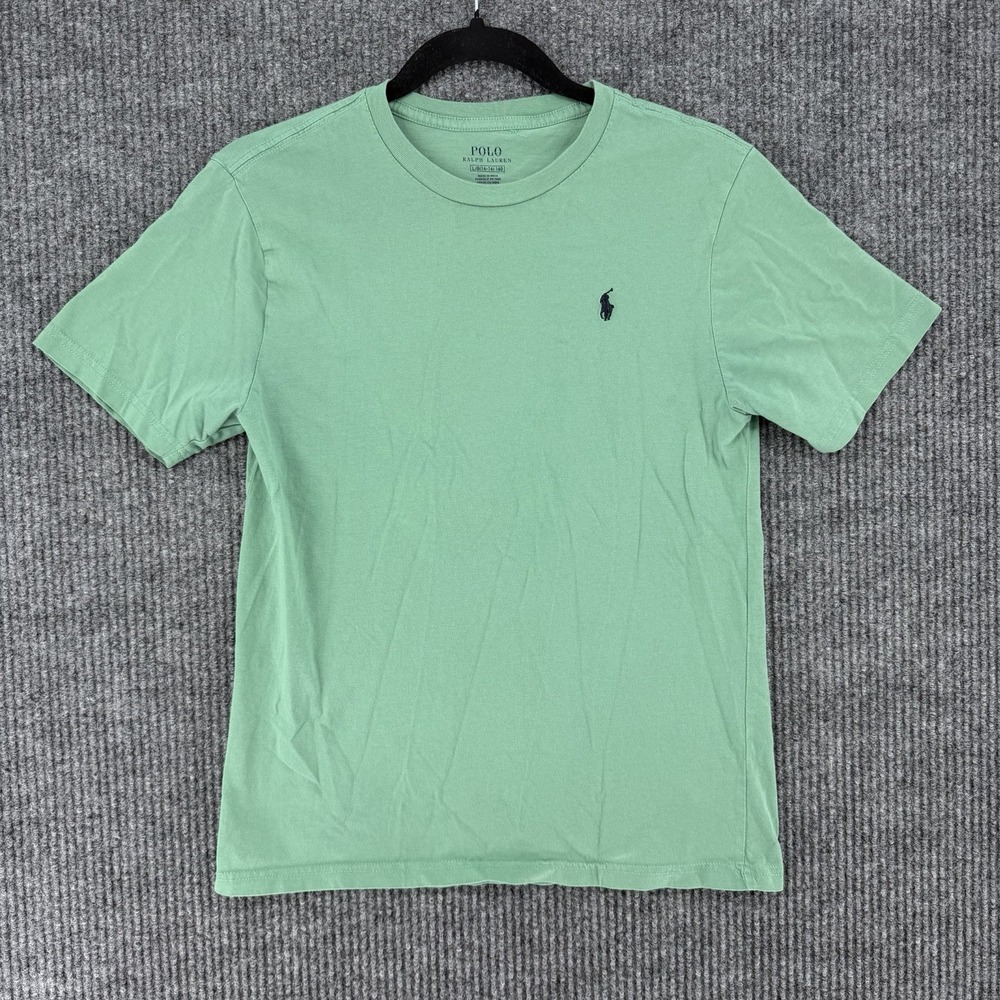 Polo Ralph Lauren t shirt boys large seafoam green pony logo preppy minimalist